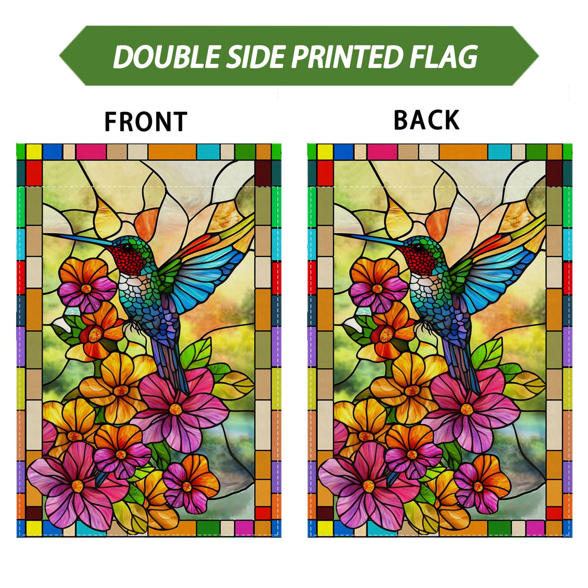 ZAEW vibrant colors flag adds color to patios, yards, and entryways.