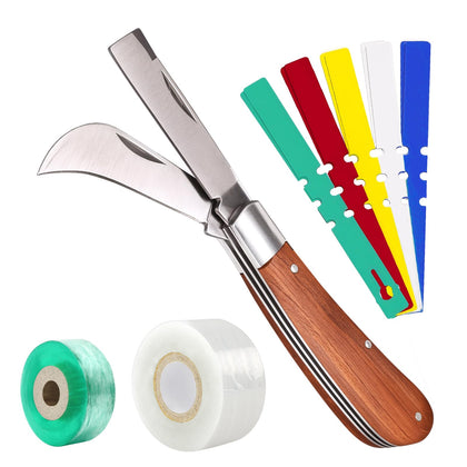 ZALALOVA garden grafting knife with curved blade for precise cuts