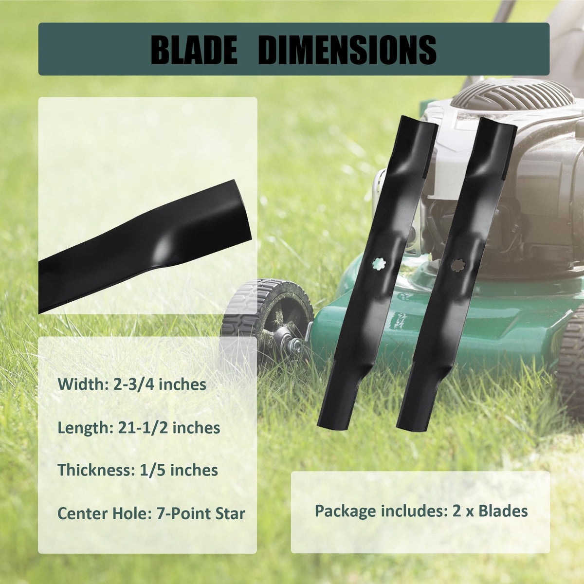 Zalana blade AM141034 close-up showing precision fit for reliable mowing