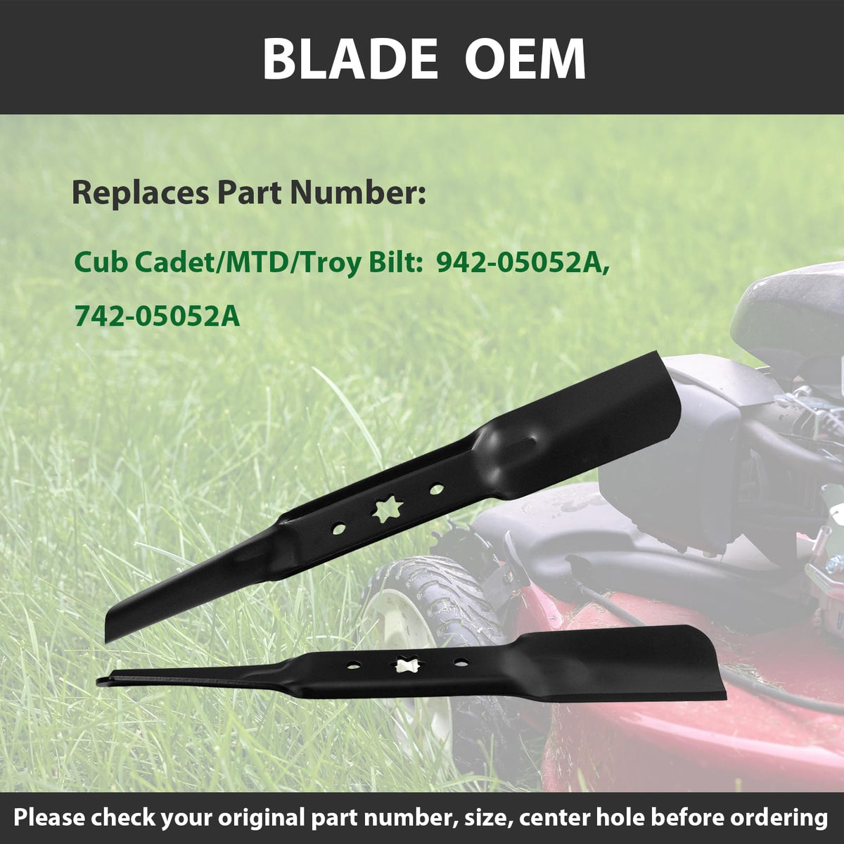 ZALANA triple lift blades in a three-pack upgrade mowing efficiency.