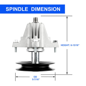 ZALANA 618-06978 spindle assembly featuring aluminum alloy body for durability.