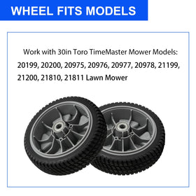 Zalana front wheel in use on lawn mower delivering reliable traction