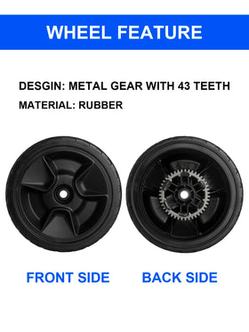 ZALANA replacement wheels pair for mowers offering stable drive and control.