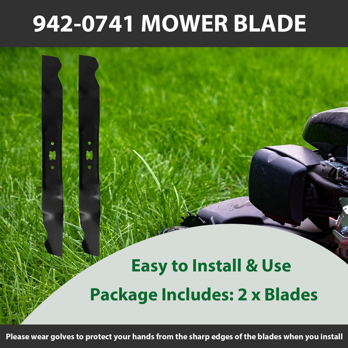 Zalana universal-fit blade adapts to Troy-Bilt and Craftsman models.