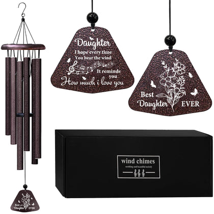 ZANIION 32-inch wind chime front view, ideal for daughter's birthday and celebrations.