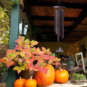 ZANIION wind chime setup shows easy installation and care.