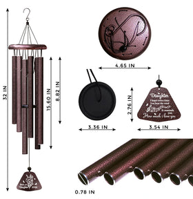 ZANIION eco packaging wind chime ready-to-hang with S-hook.