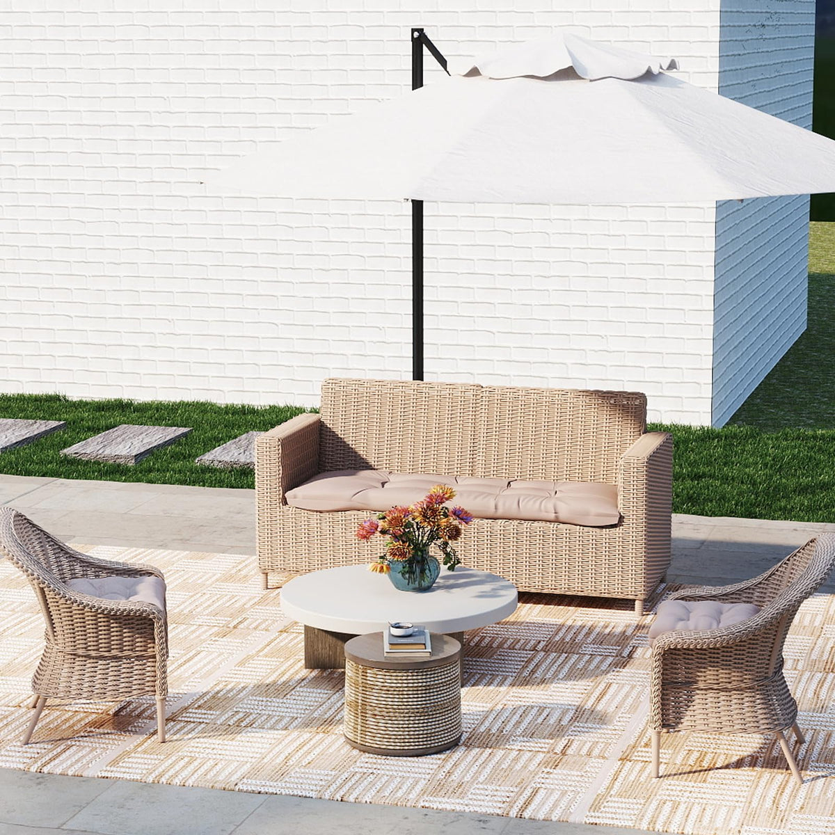 Zanwu Hwyd dining chair cushion pair with non-slip ties for secure fit