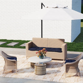 Zanwu Hwyd non-slip ties cushion dark blue keeps chair secure.