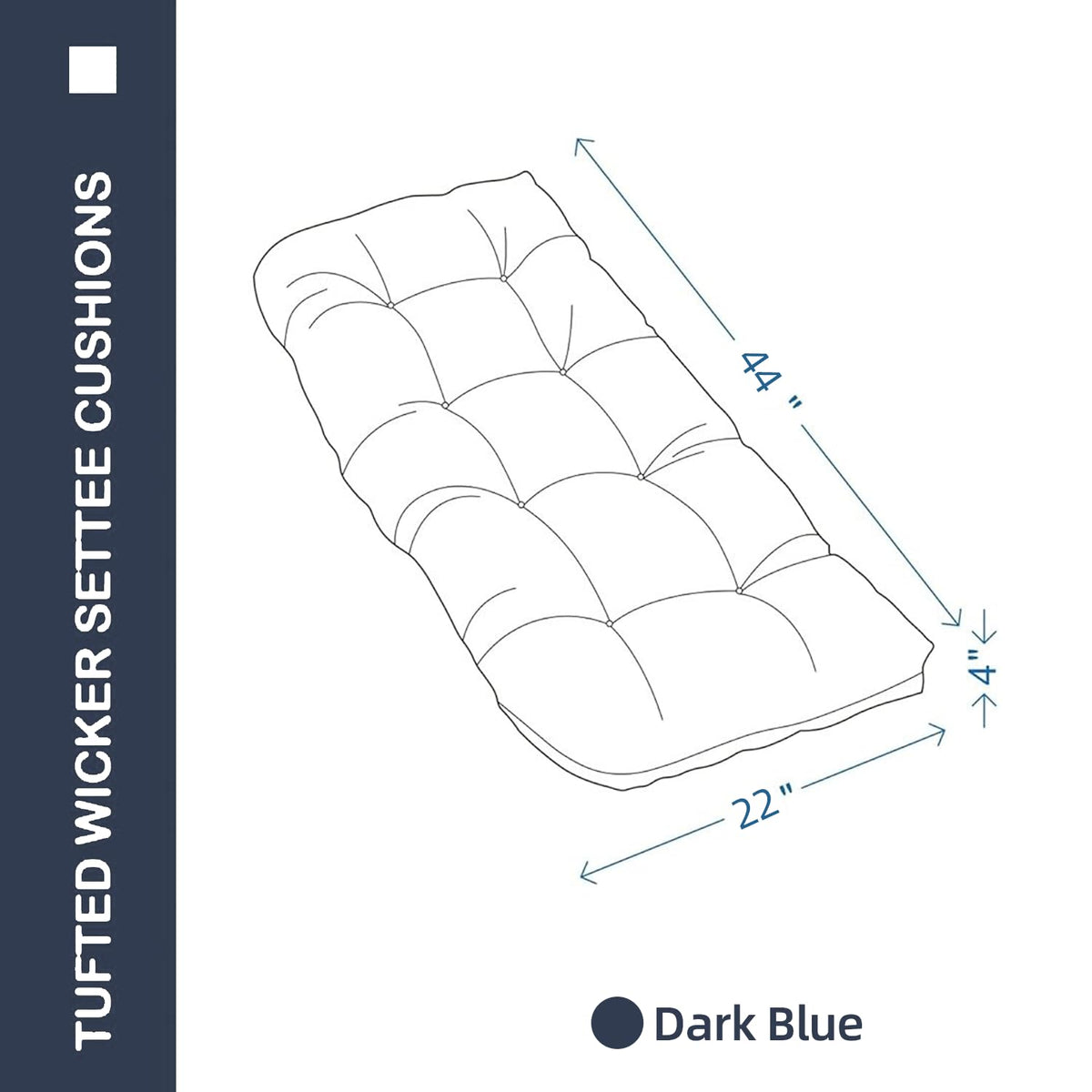 Zanwu Hwyd recyclable-fill cushion dark blue supports eco-friendly seating.