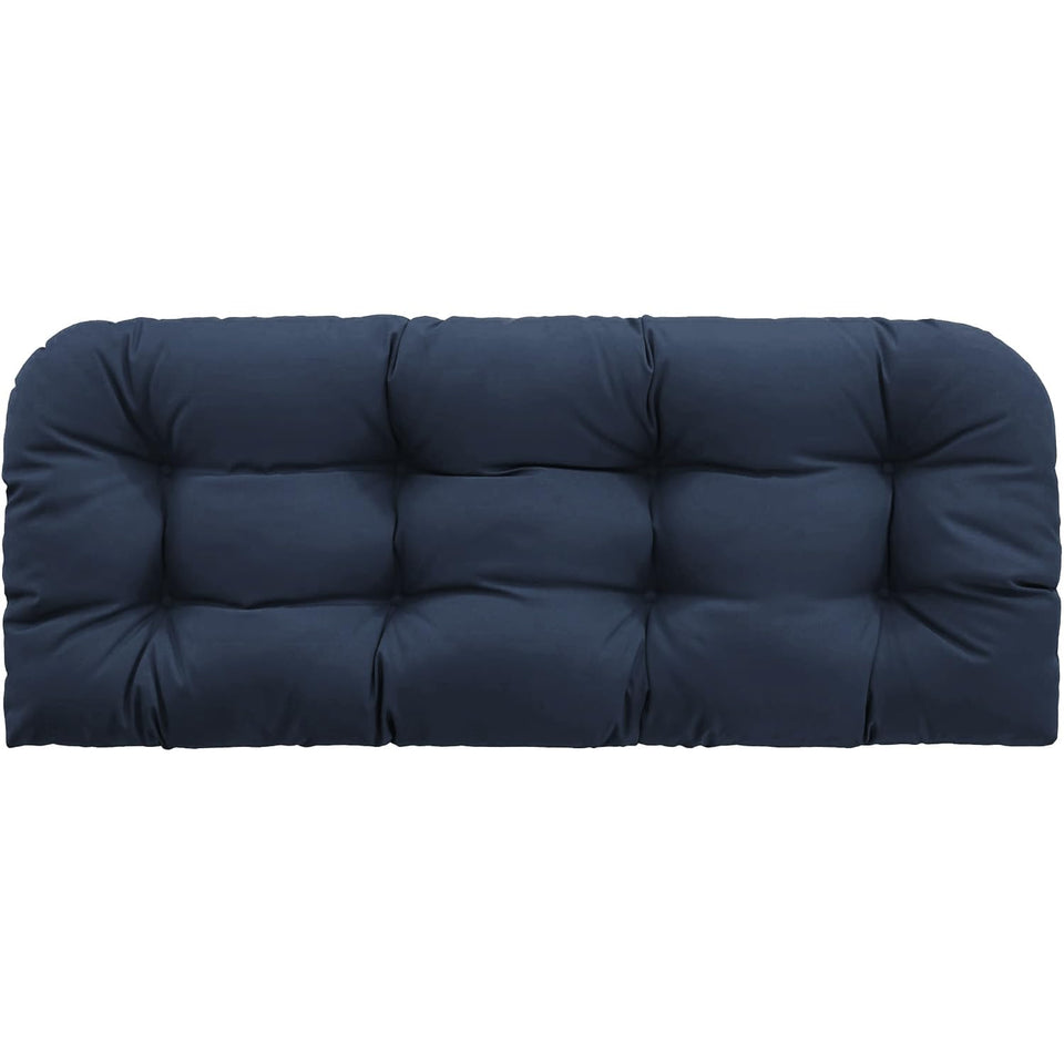 Zanwu Hwyd outdoor bench cushion tufted dark blue for patio comfort.