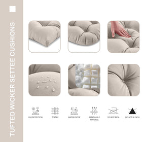Zanwu Hwyd polyester-filled seat cushions with attached ties secure fit