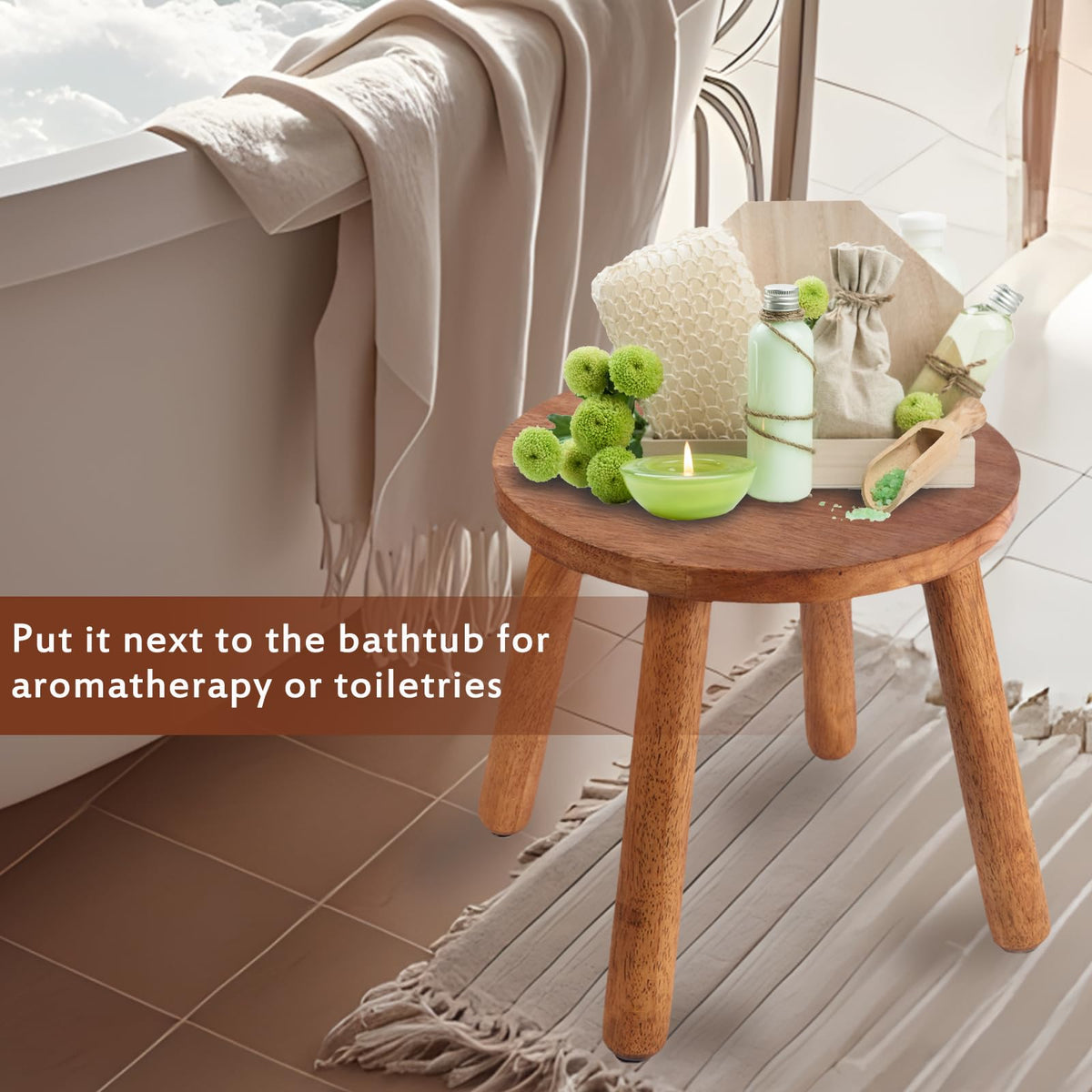 zaowofires multi-purpose stool used as small table or footstool