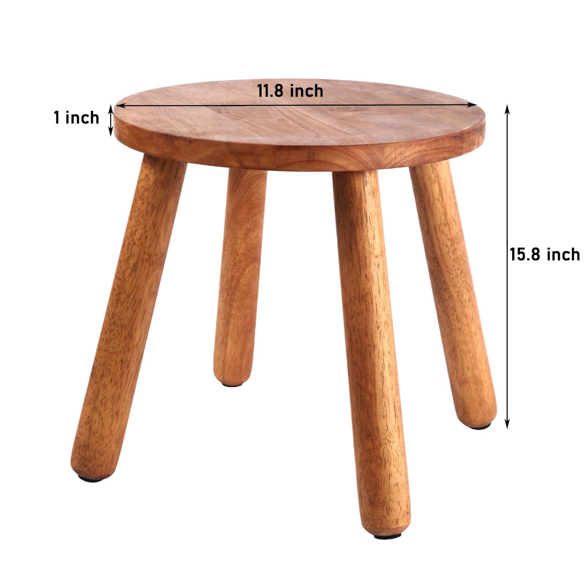 zaowofires wooden stool used as plant stand for indoor greenery