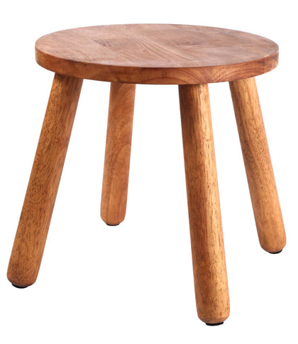 zaowofires round wooden stool top view in walnut for sturdy seating