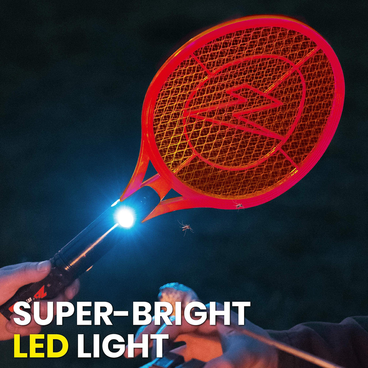 Zap It! Large frame design targets insects with ease.