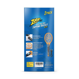 Zap It! Bug Zapper Racket 2-pack, ideal for outdoors.