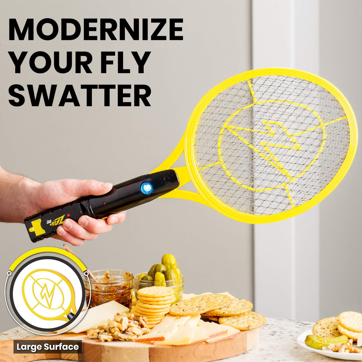 ZAP iT! large-frame design improves target visibility for quick sweeps.