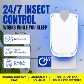 Zaperly indoor trap refill pack installation demonstrating easy replacement.