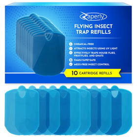 Zaperly refill cartridges 10-pack close-up adhesive for effective pest capture.