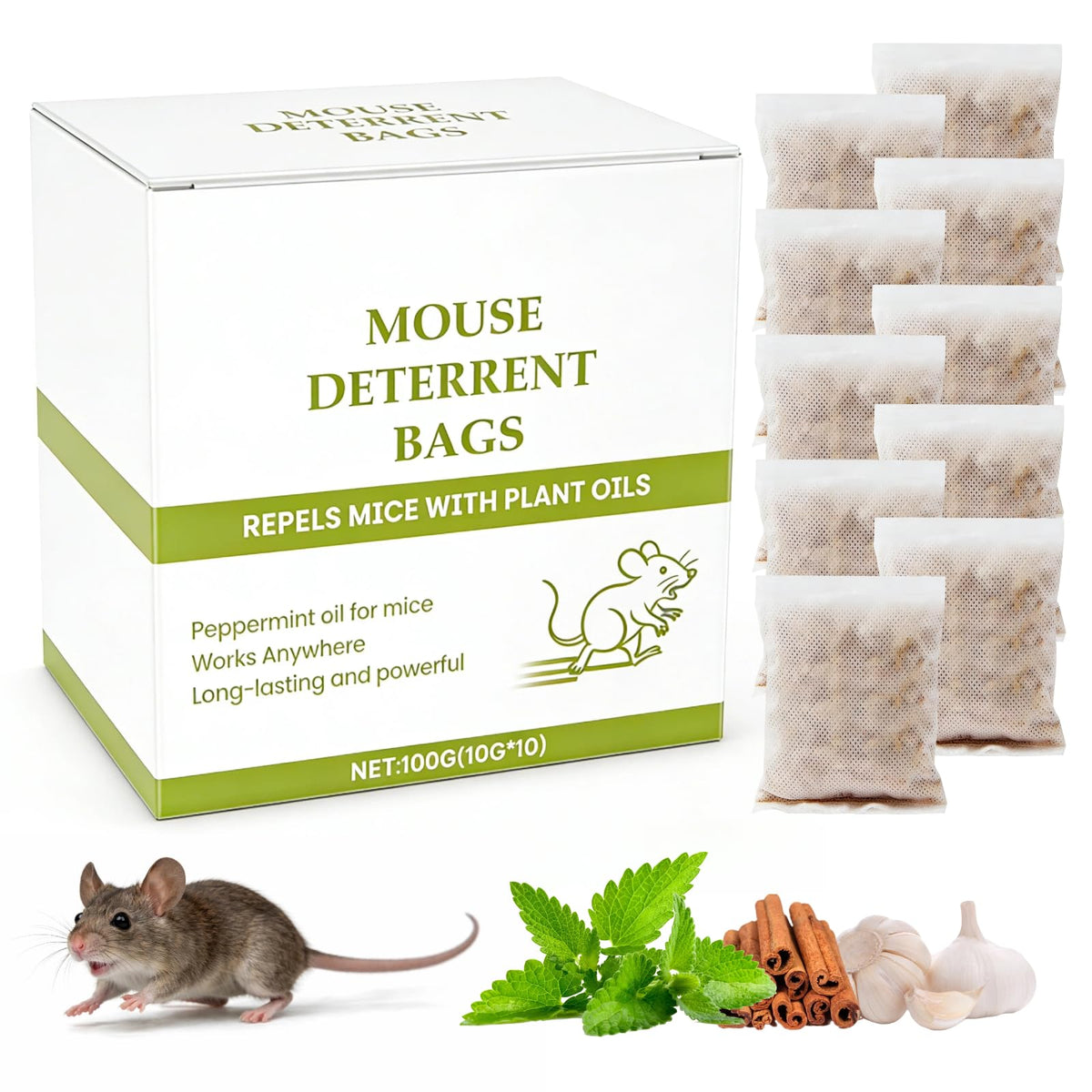 Zapguru Pest Repellent Pouches peppermint scent for long-lasting rodent deterrence indoors