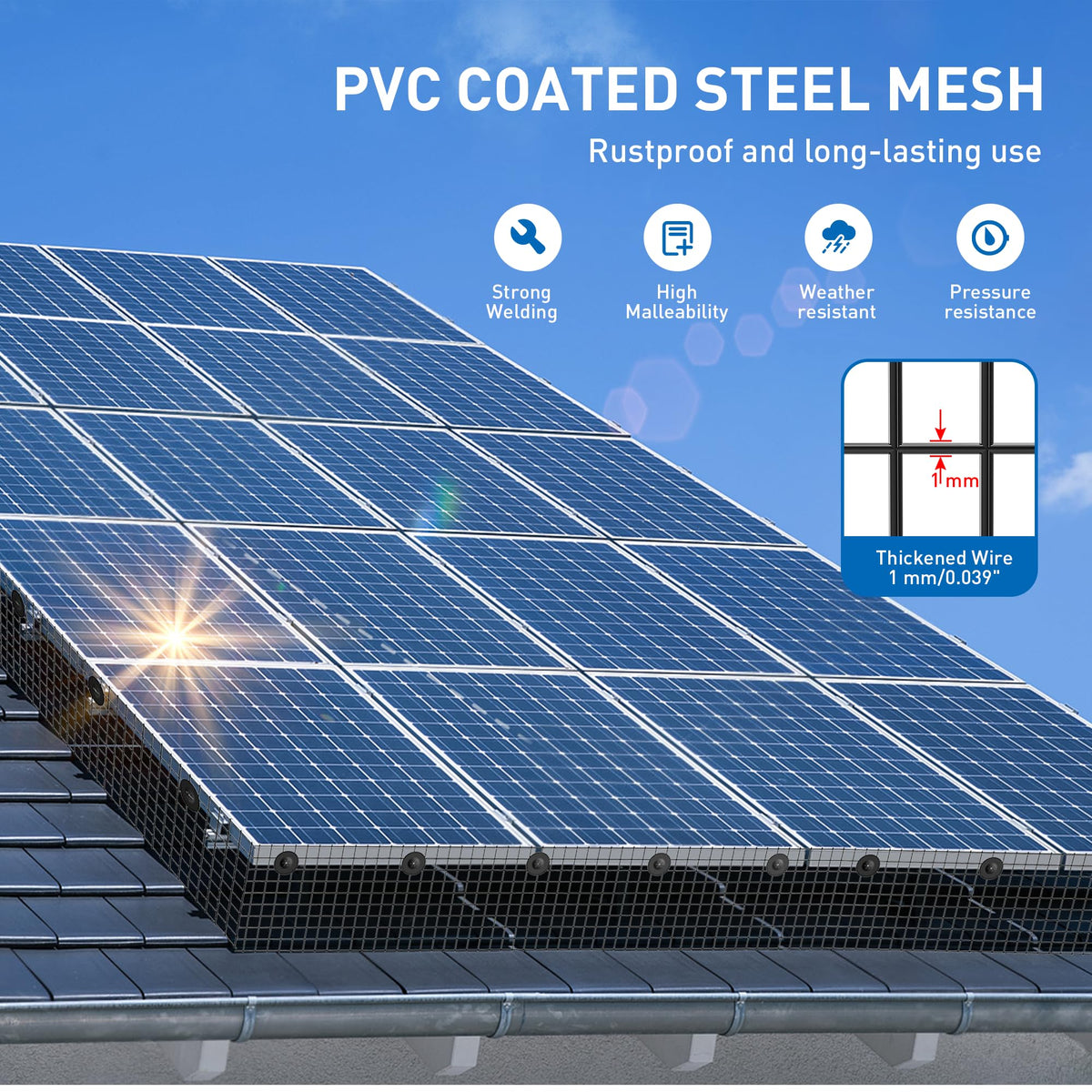 Zapstarz PVC-coated steel detail highlights rust-resistant finish