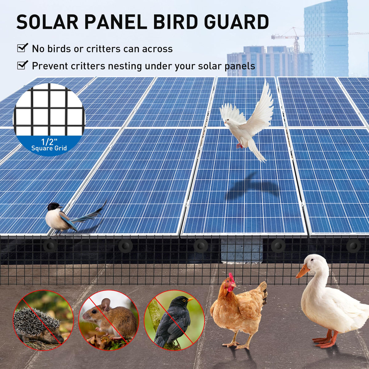 Zapstarz mesh sealing gaps under panels deters small critters