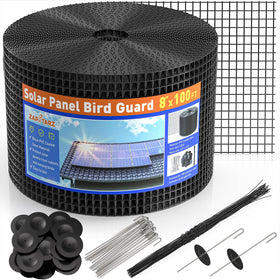 Zapstarz solar panel bird guard on rooftop protects panels from pests