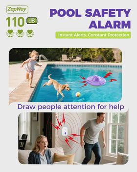 ZapWay indoor receiver complements the floating alarm for alerts at home.