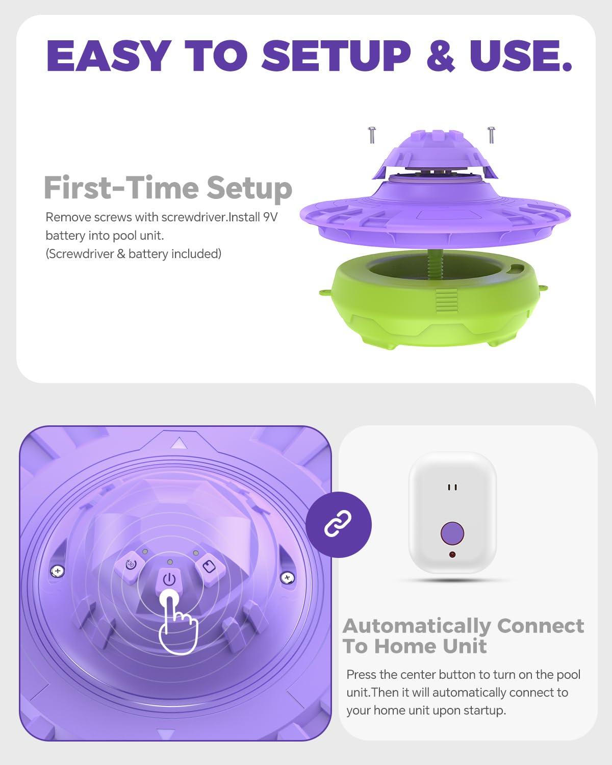ZapWay Swim Mode pauses alarms during swimming and resumes automatically.