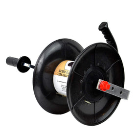 Zareba 145 self-insulated wire reel with spool prevents tangling during installation.