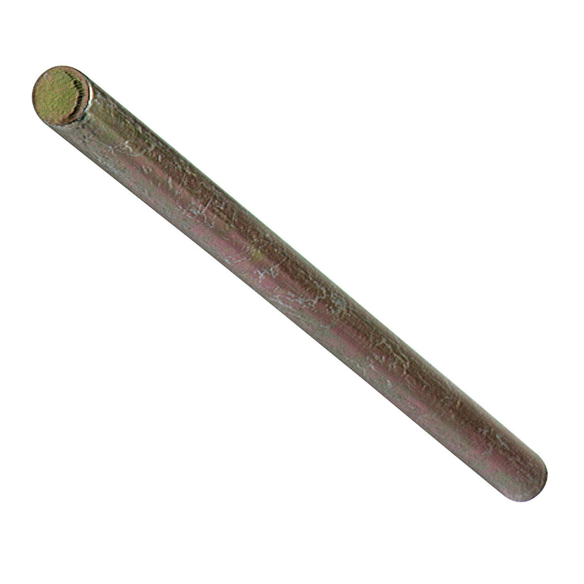 Close-up of Zareba brace pin joining fence posts in a rust-resistant assembly