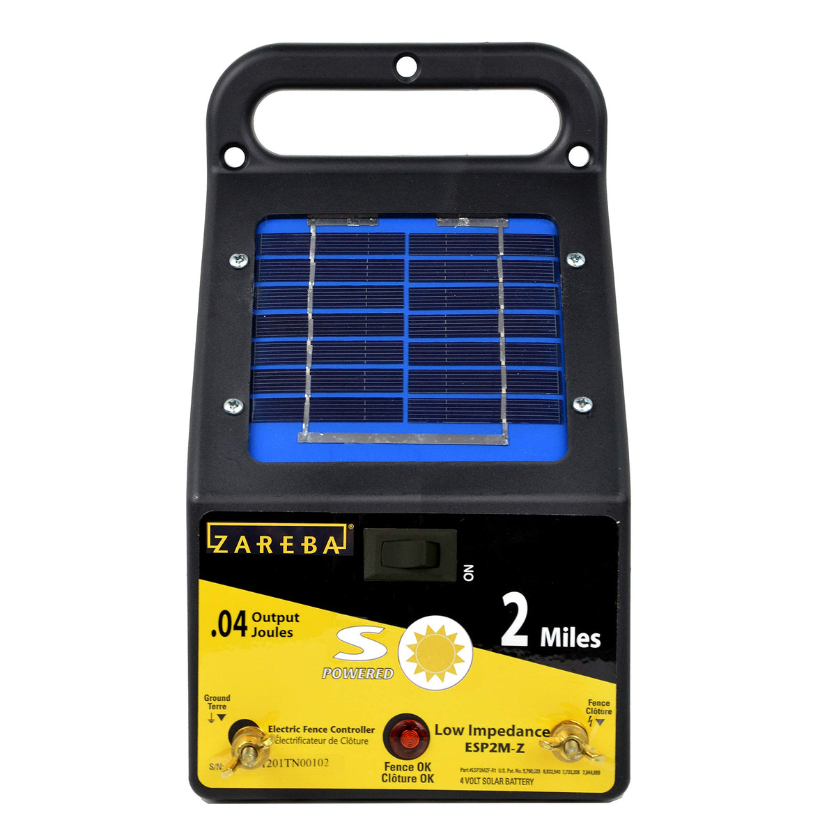 Zareba ESP2M-Z energizer mounted on a post protects chickens and small pets.