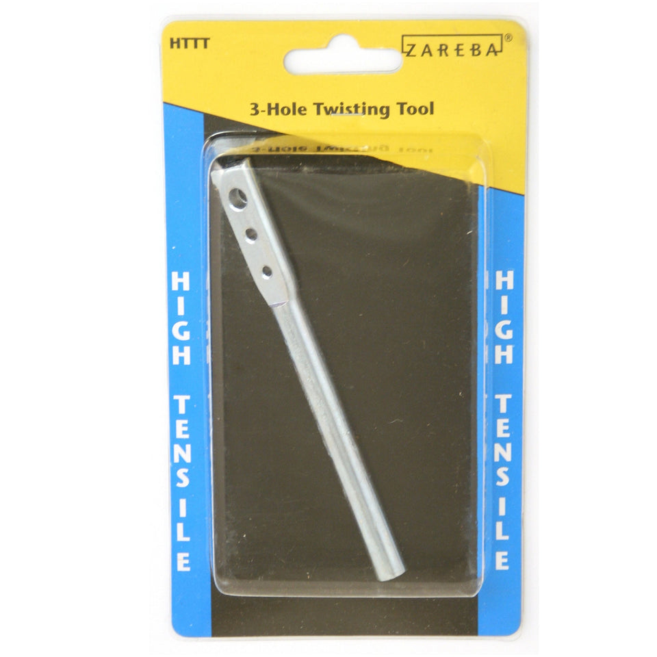 Zareba high tensile 3-hole twisting tool for eight-gauge wire, durable and easy to use