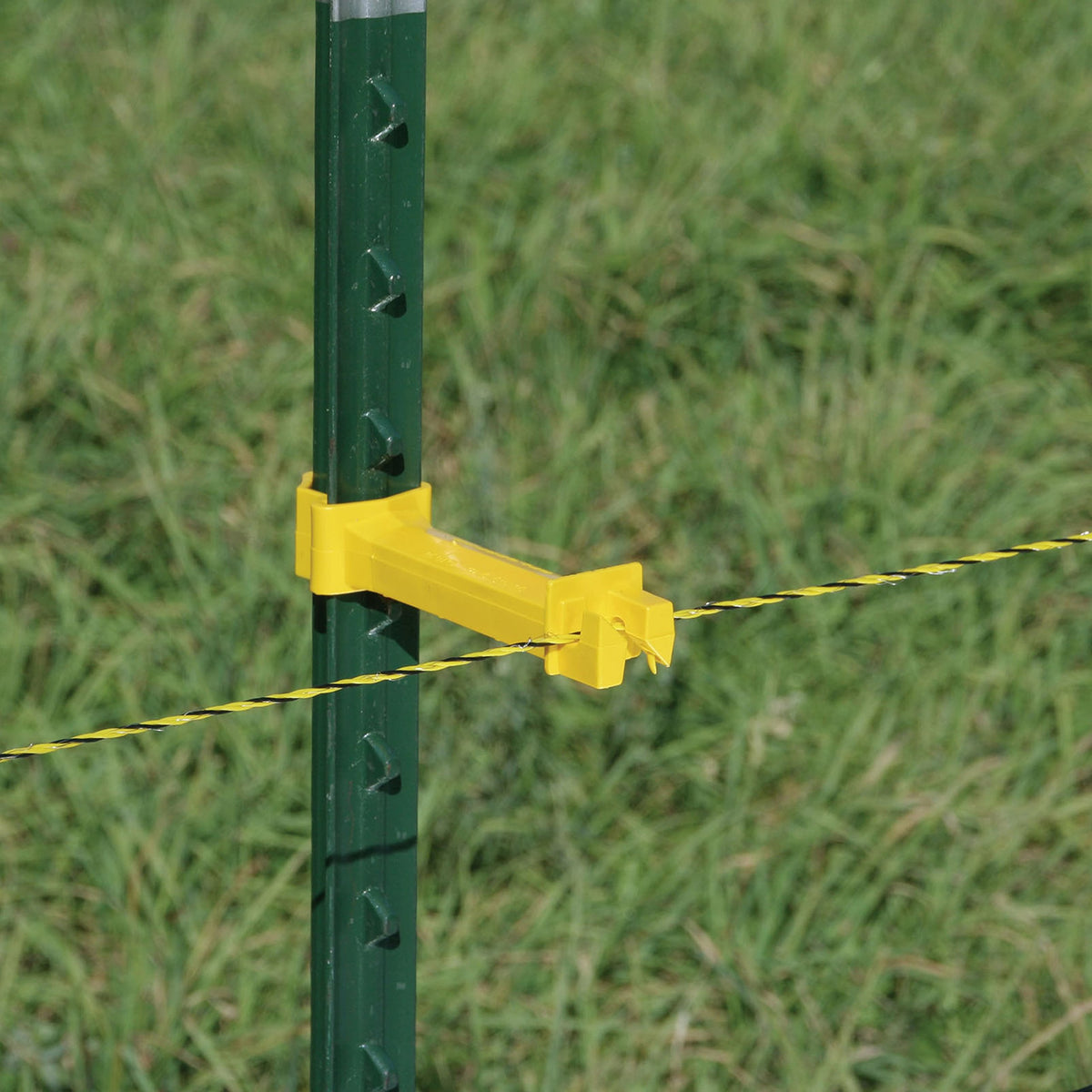 Close-up of snap-on insulator showing tool-free secure mounting