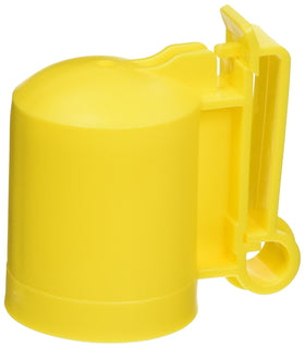 Zareba ITCPY-Z safety cap on a T-post protecting livestock from sharp edges