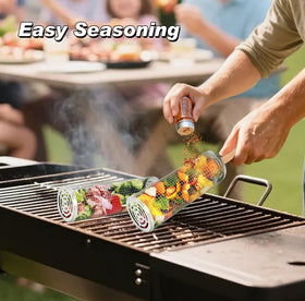 ZASTREXIS rolling grill basket is dishwasher-safe for easy cleanup