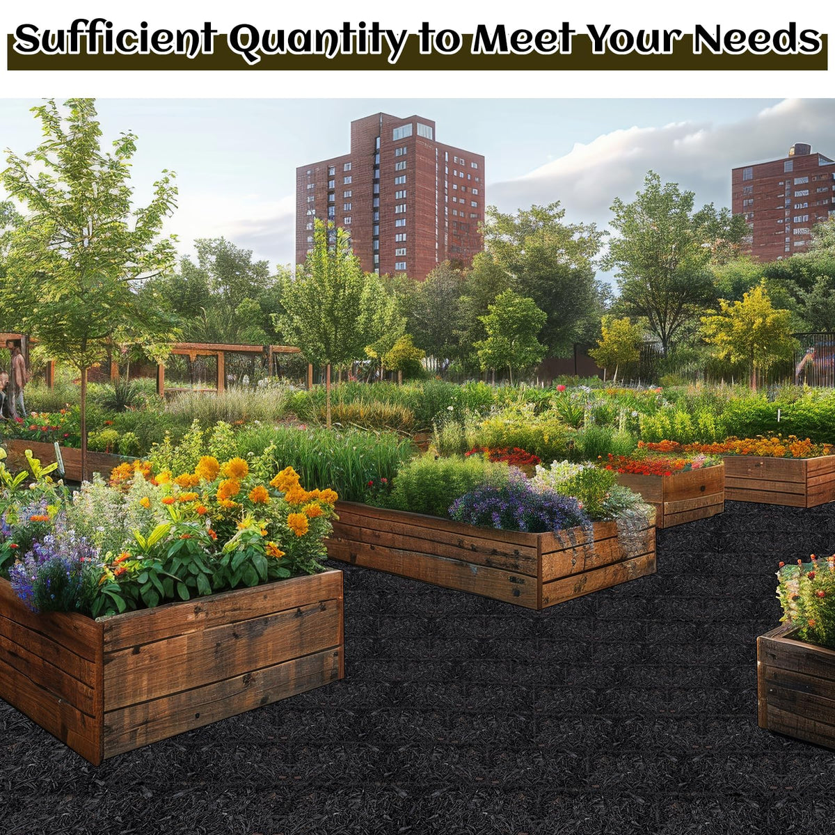 Zatozkar 20 U-shaped stakes secure the mulch border.