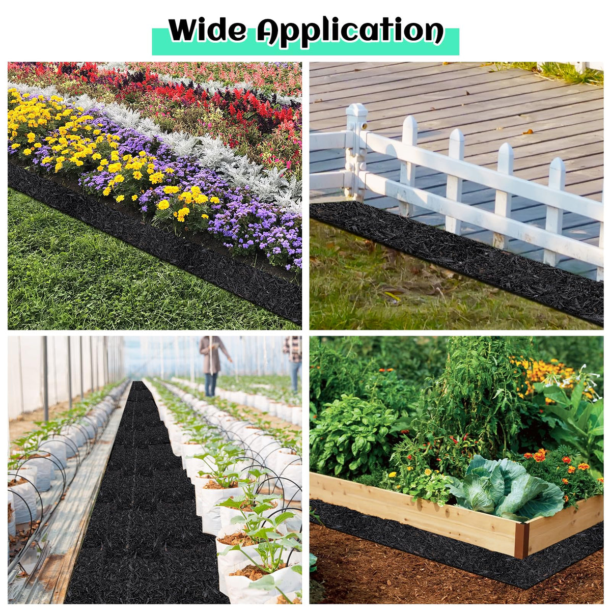 Zatozkar weed-control layer helps minimize growth around plants.