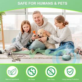 Use in kitchens and garages to create an environment unfriendly to pests.