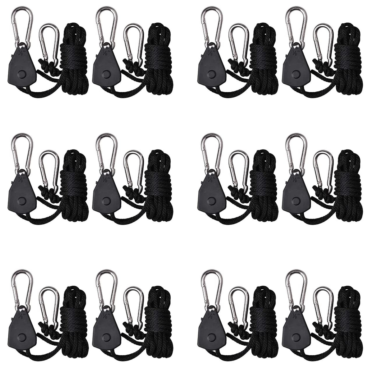 Zazzy rope hanger for grow lights with adjustable height control and secure locking.