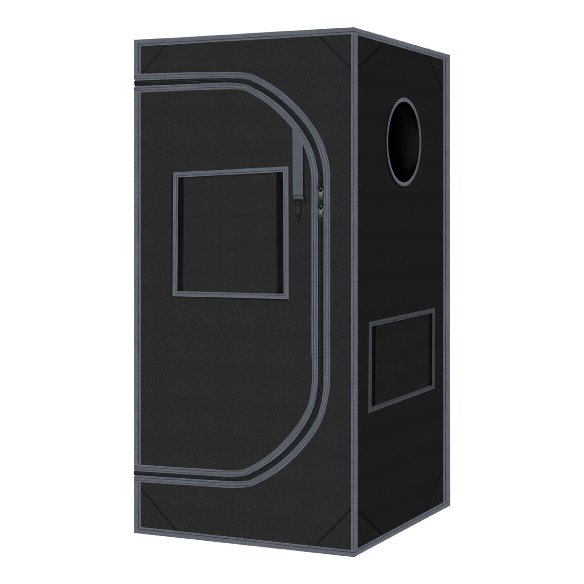 Zazzy grow tent 24x24x55 front view for compact indoor gardening and easy access.