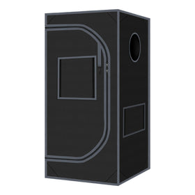 Zazzy grow tent 24x24x55 front view for compact indoor gardening and easy access.