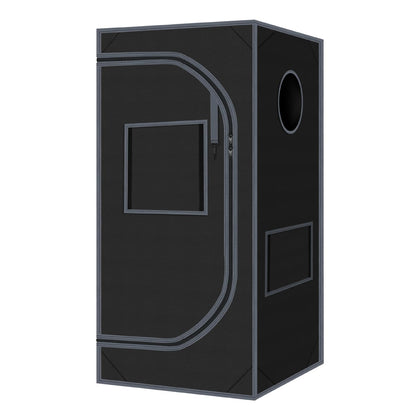 Zazzy grow tent 24x24x55 front view for compact indoor gardening and easy access.