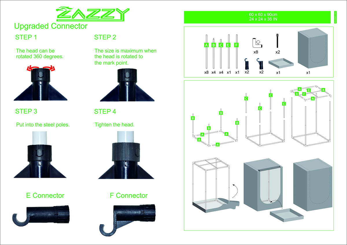Anti-rust pole design for durable, long-lasting garden tent use.