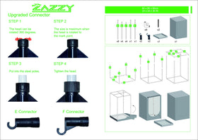 Anti-rust pole design for durable, long-lasting garden tent use.