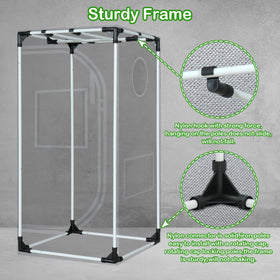 Zazzy grow tent removable floor tray simplifies cleaning spills.