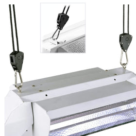 Zazzy 12-pack rope hangers ready for multi-light grow tent installations.
