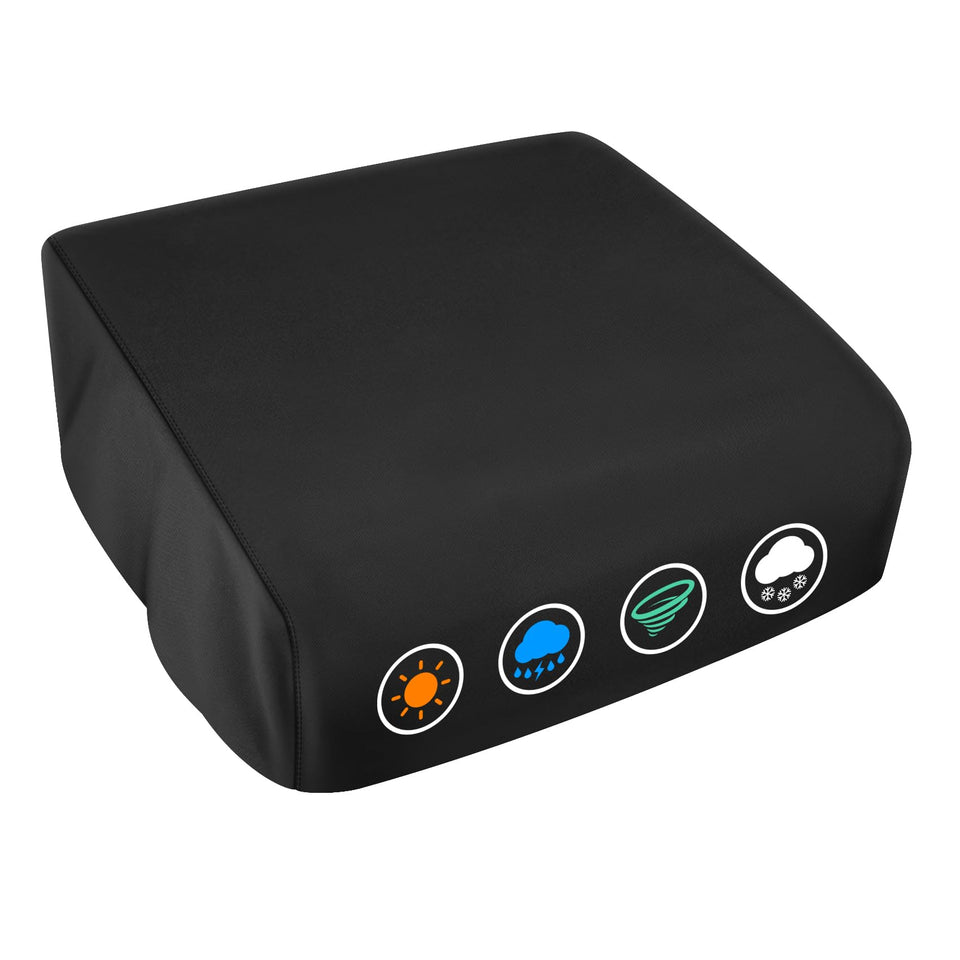 ZBXFCSH heavy-duty grill cover shields a 17-inch Blackstone griddle from rain.