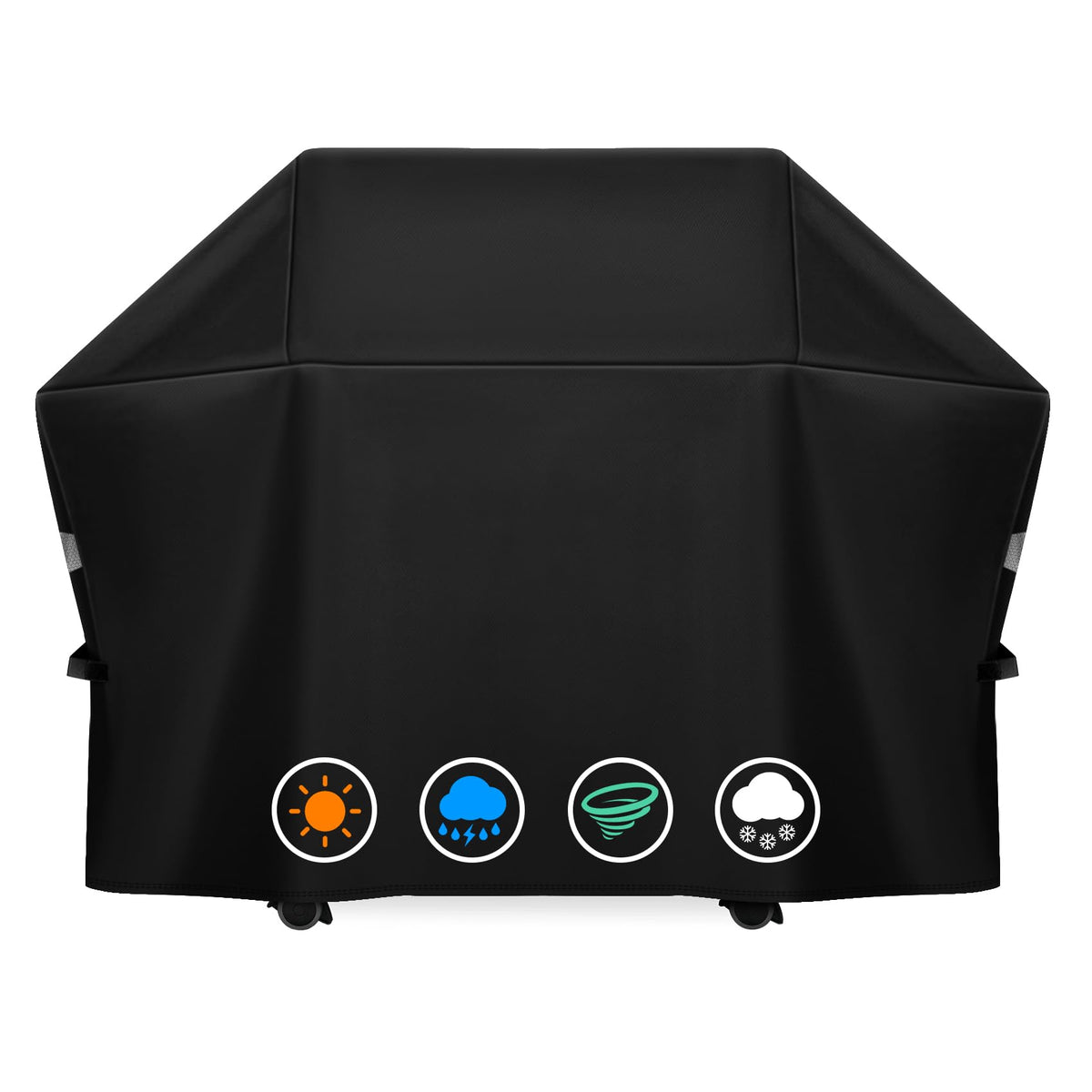 ZBXFCSH Napoleon 61500 Pro 500 cover protects grill from rain and sun.